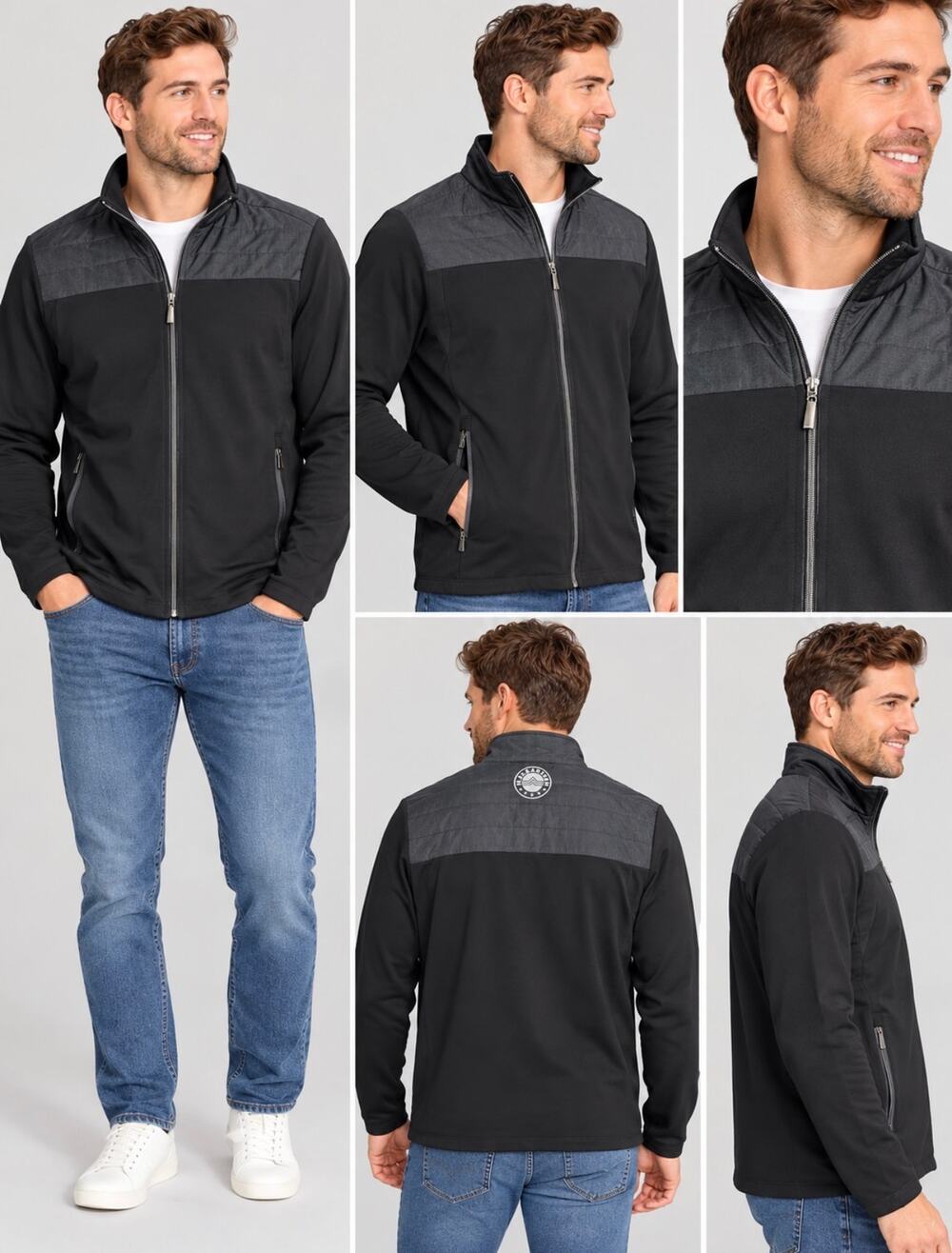 Flag & Anthem MadeFlex Men’s Medium Black Full Zip Stretch Jacket NWT